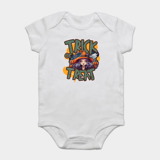 Trick Or Treat Witch Baby Bodysuit by WarFX Designs